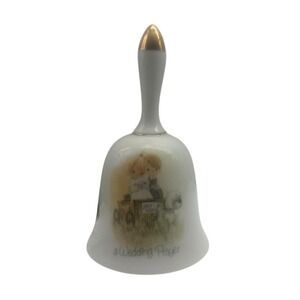 Precious Moments-A Wedding Prayer keepsake 1980 Ceramic bell Bride & Groom